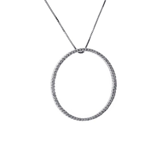 1.00 Carat Diamond Circle Of Love Pendant - Picture 2 of 7